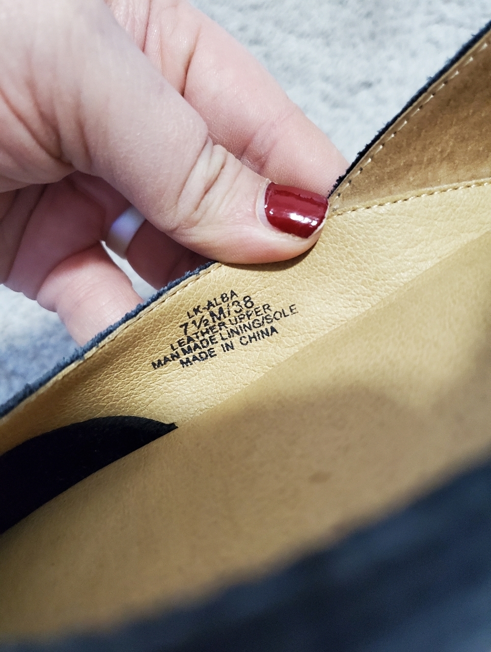 Lucky Brand Blue Alba Leather Flats Size 7.5 - Picture 3 of 9